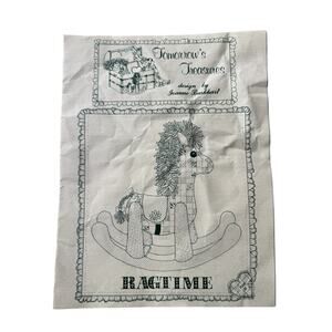 Vintage 1981 Plush Rocking Horse Sewing Pattern Tomorrows Treasures Holiday Baby